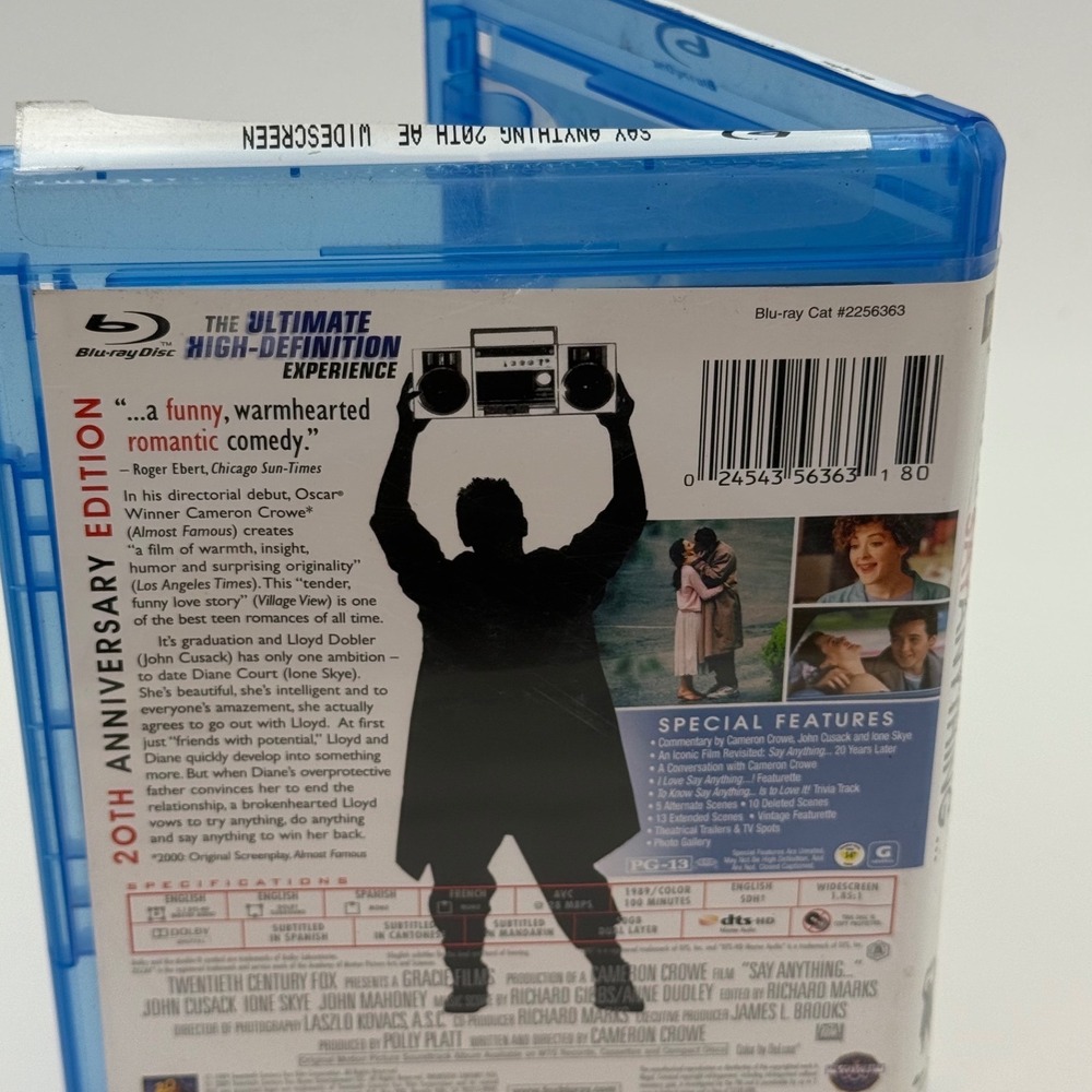 Say Anything 20th Anniversary Edition Blu-ray John Cusack Cameron Crowe Romance - Picture 2 of 4